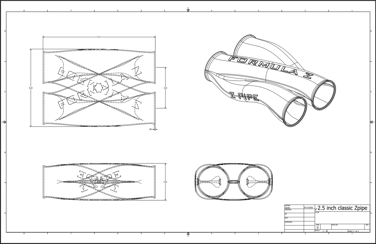 Formula Z Performance Classic Z-Pipe