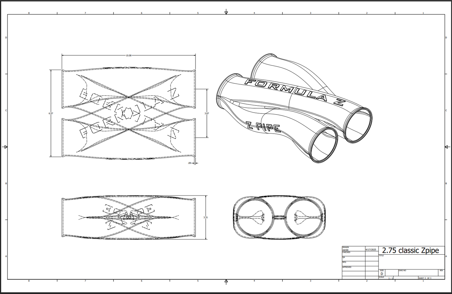 Formula Z Performance Classic Z-Pipe