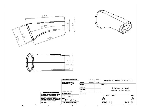LPS 22.5Deg Curved Runner Oval Port