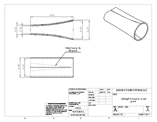 LPS Straight Runner Oval Port